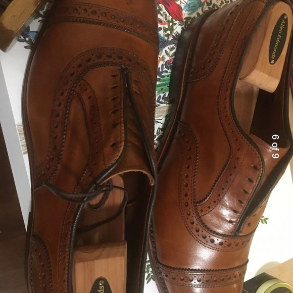 ALLEN EDMONDS 11D WALNUT STRAND MEDALLION CAP-TOE - Picture 10 of 13